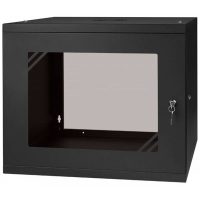 Rack szekrény 19" 12U 600x450mm üvegajtós Stalflex fekete